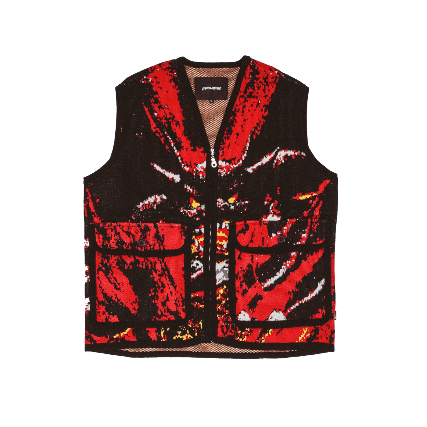 FA Better Half Knitted Utility Vest AOP