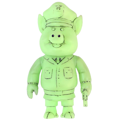 StrangeLove Pig / Green Glow / Vinyl Toy - Signed