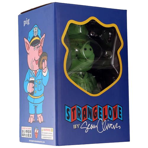StrangeLove Pig / Green Glow / Vinyl Toy - Signed