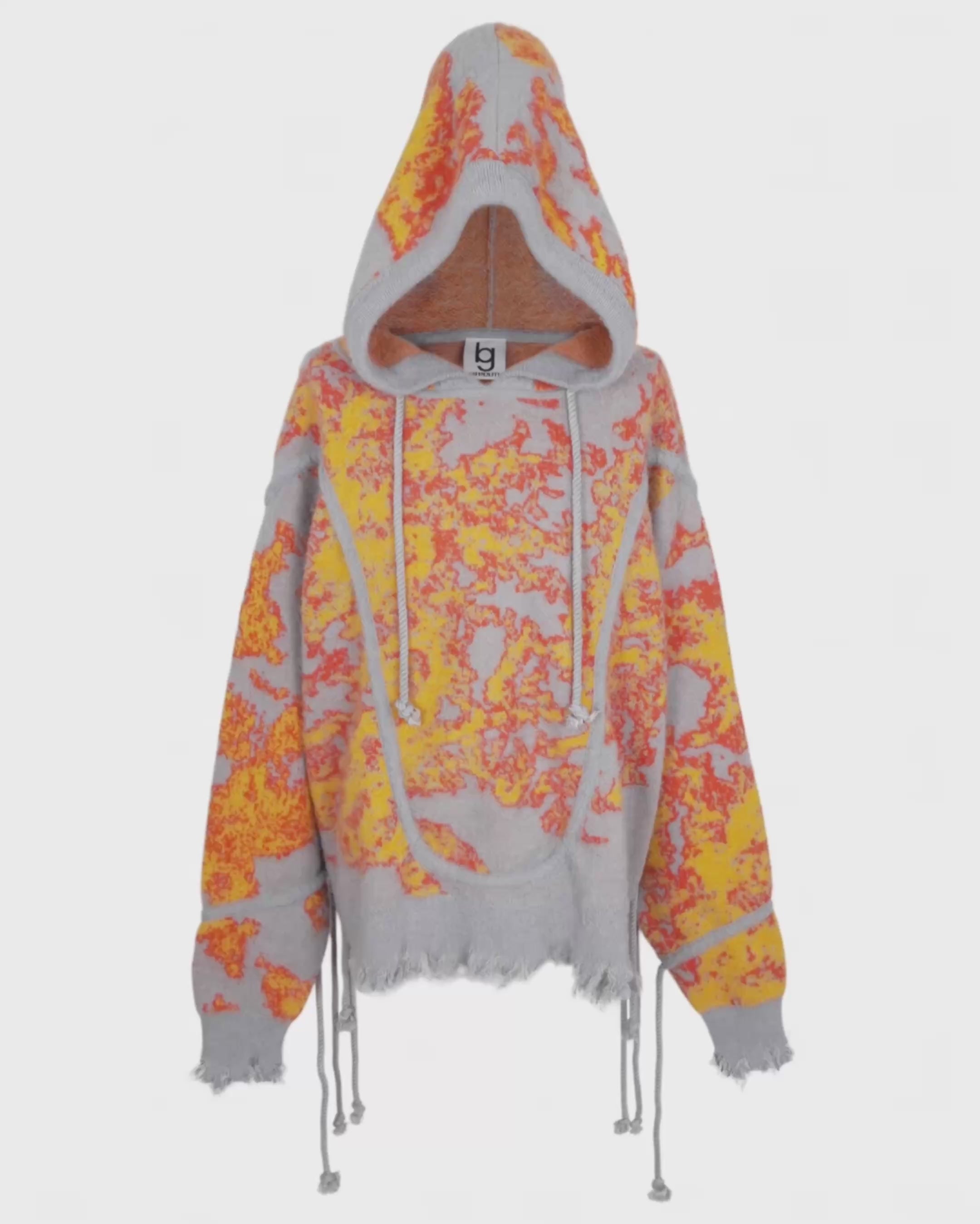 GB MOUTH Pulse Mohair Knit Hoodie [Yellow]