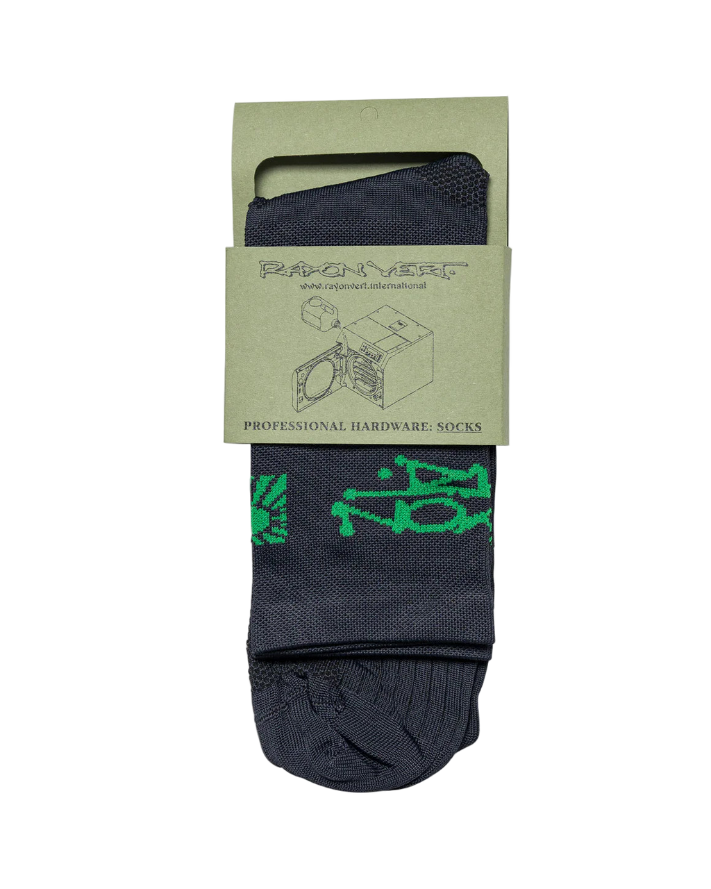 Rayon Vert Problem Socks [Golgotha Black]