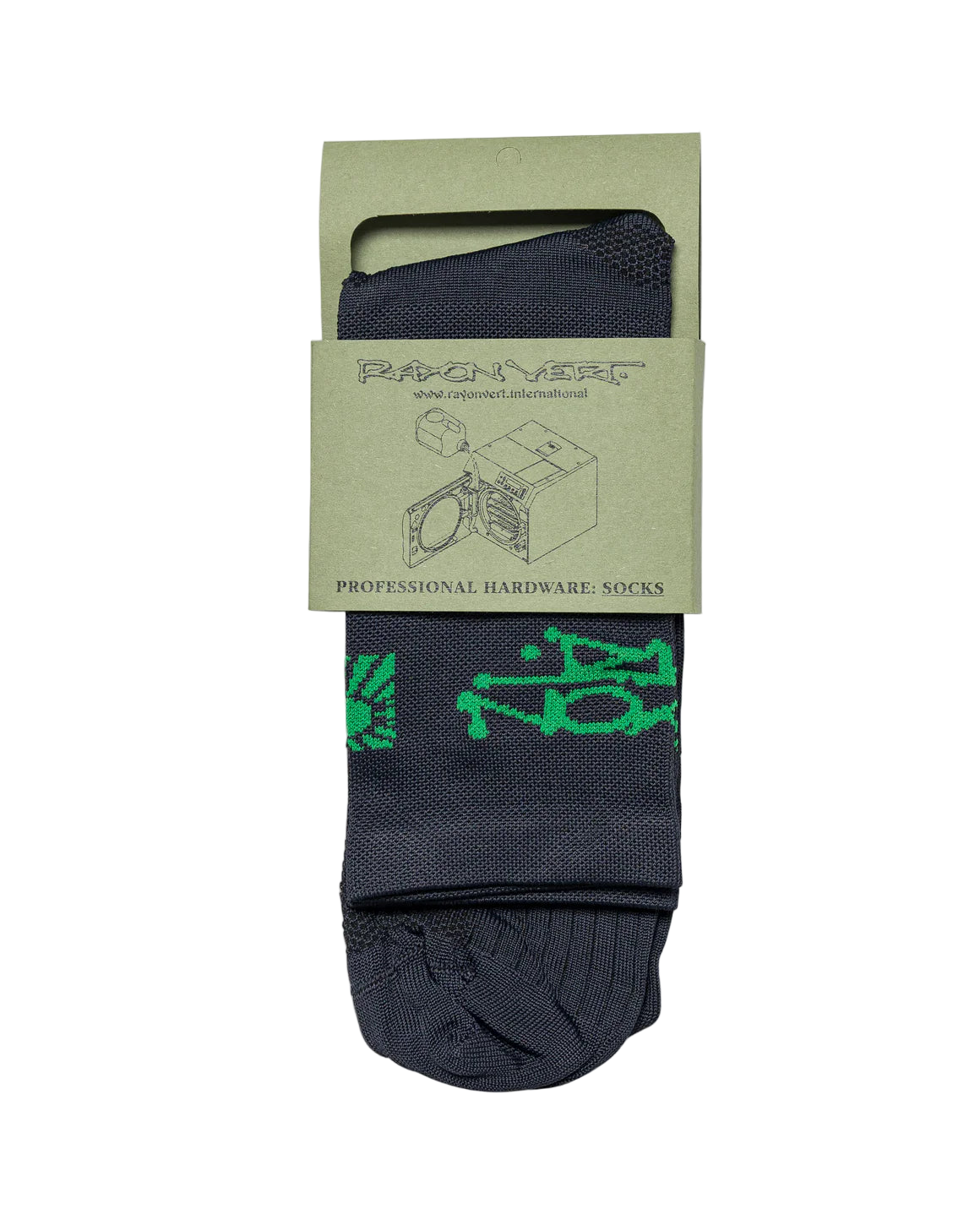 Rayon Vert Problem Socks [Golgotha Black]