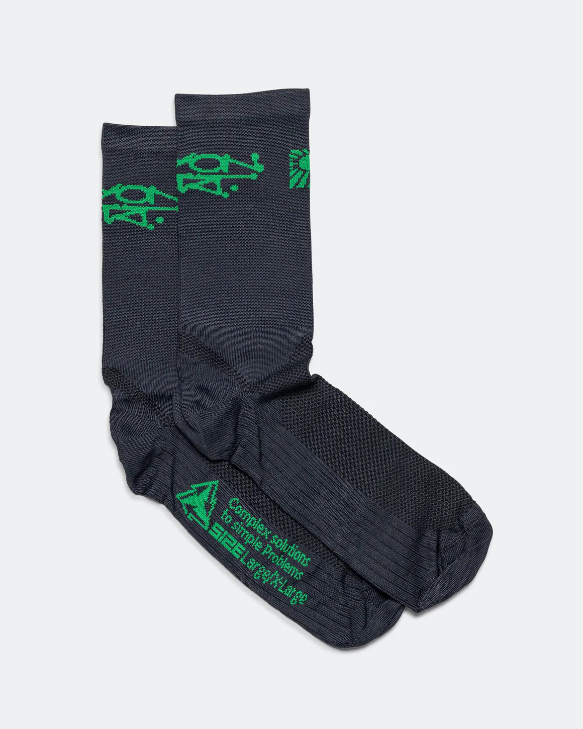 Rayon Vert Problem Socks [Golgotha Black]