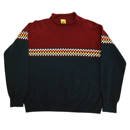 iggy NYC Checkered Roll Top Raglan Knit Sweater – Dropouts